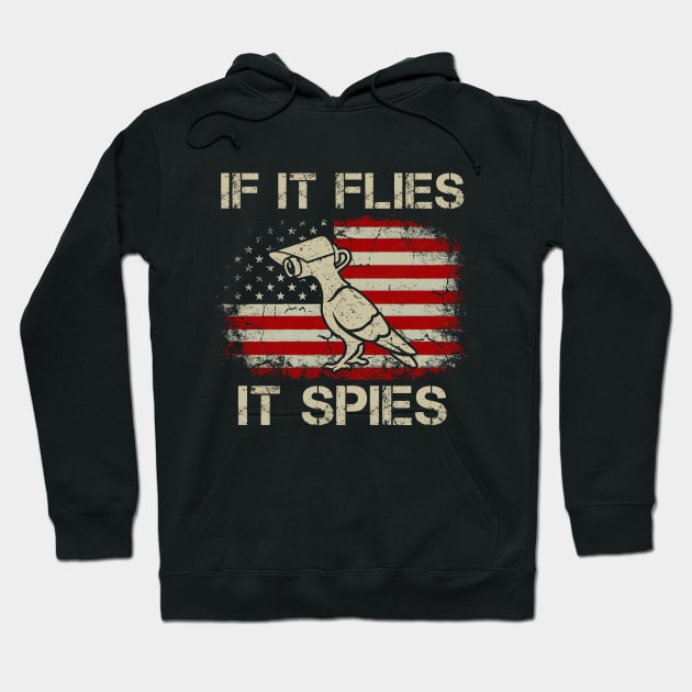 If It Flies, It Spies Funny Birds Are Not Real Hoodie by Hawenog